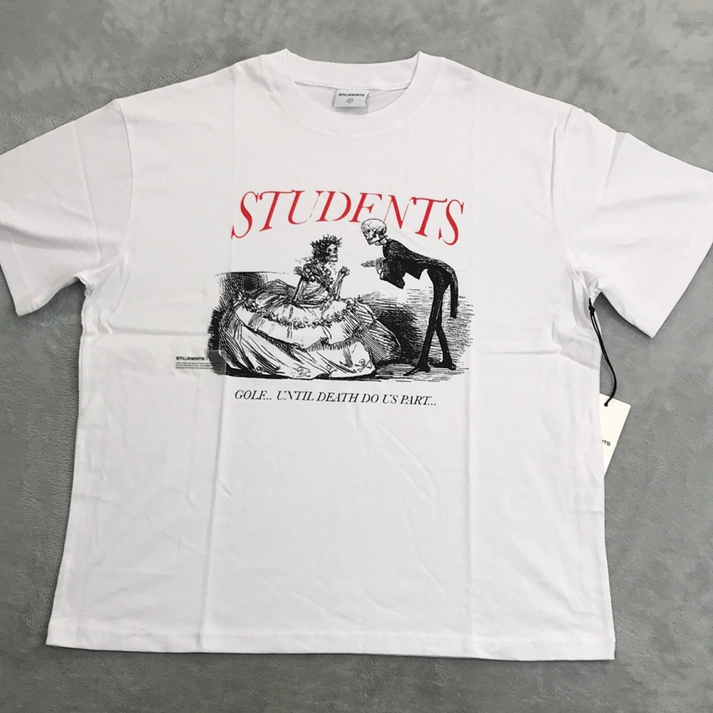 Students Golf Till Death Do Us Part White Tee Size M New